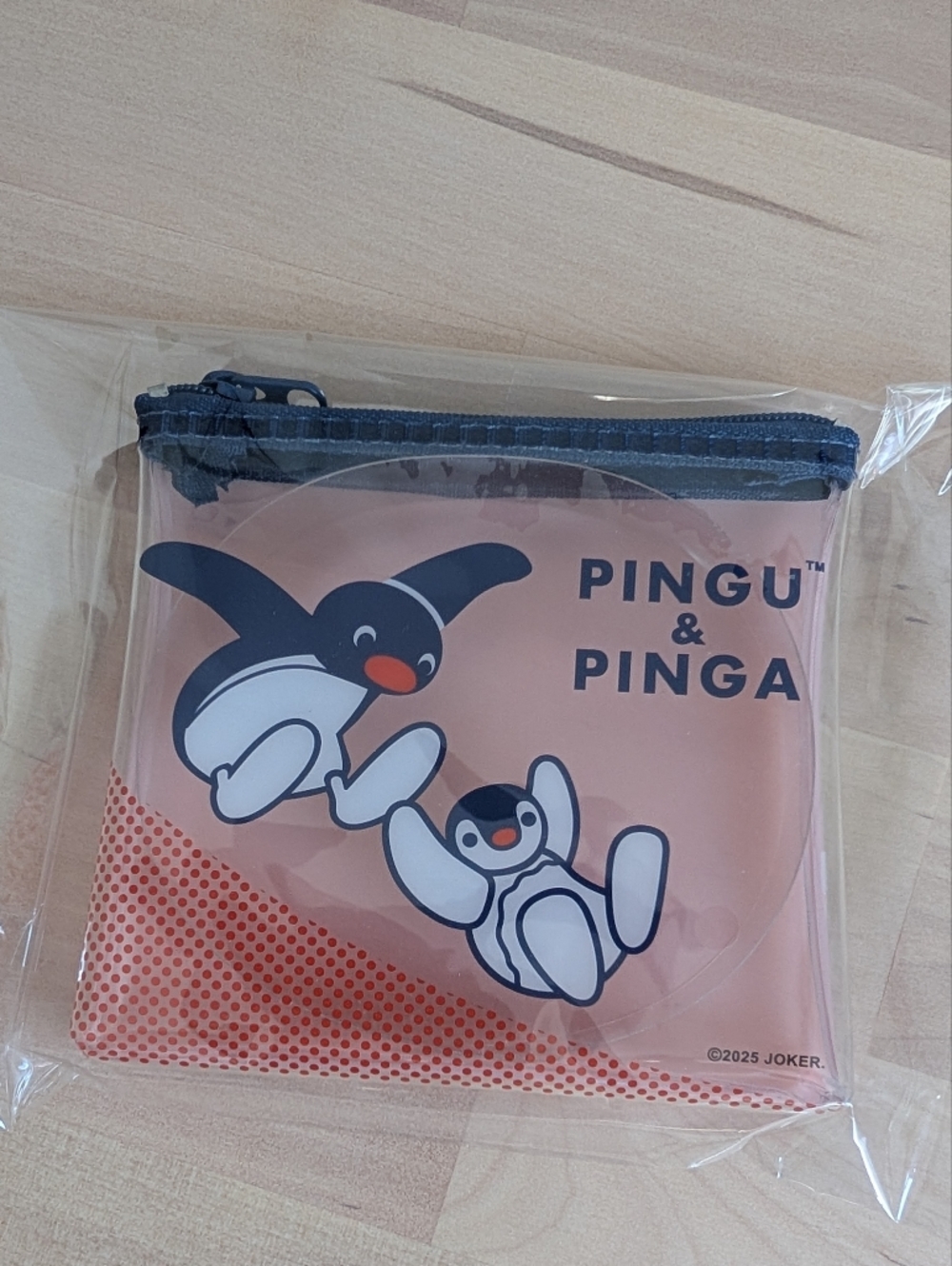 New Pingu & Pinga Pink Coin Purse Zipper Pouch